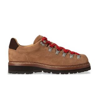 Polo Ralph Lauren para hombre. 812P15876001 Zapatillas de piel Alpine marrón (42), Beige, Plano, Cordones, Casual