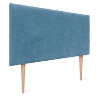 dhome cabecero azul 95cm acabado toalla soft tapizado liso con patas 4cm grosor 125 alto tejido suave para pared acusticos cabeceros absorbentes 95cm 4cm - 125 al - azul