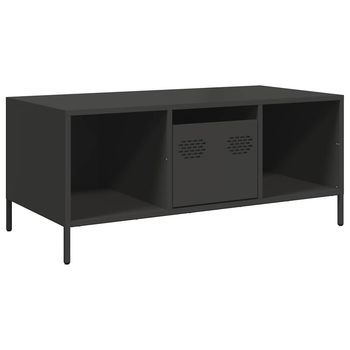 Mesa De Café - Mesa De Centro Acero Laminado En Frío Negro 101,5x50x43,5 Cm
