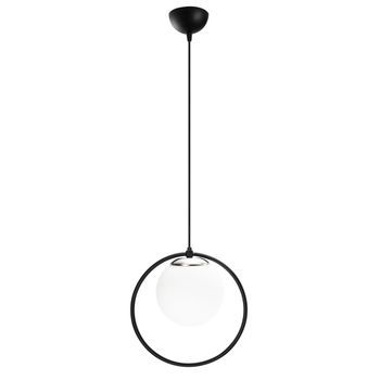 Lámpara De Techo Dolunay-4491 Blanco Negro Metal Vidrio 26x15x126 Cm