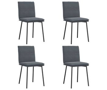 Vidaxl sillas de comedor 4 unidades terciopelo gris oscuro