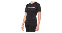 maillot de manga corta 100  ridecamp mujer negro   gris