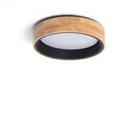 plafon led 15w circular madera y aluminio o370 mm cct seleccionable dari negro