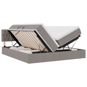 Cama Con Almacenamiento 2 Uds. Taupé Cuero Sintético Vidaxl