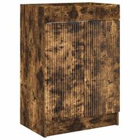 cabinet debajo del fregadero roble ahumado 785 x 375 x 81 cm vidaxl