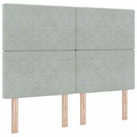 cabecero led con tiras led manual gris claro 160 cm terciopelo vidaxl