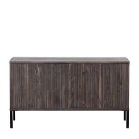 mueble de tv de fresno macizo con marco negro