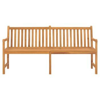 Banco De Jardín | Banco De Exterior | Silla De Jardín De Madera Maciza De Teca 180 Cm