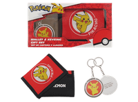pack merchandising - sherwood pokemon set billetera  llavero pikachu licencia oficial