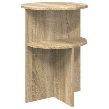 Mesa Lateral | Mesas Auxiliar Roble Sonoma Ø 39,5 X 55 Cm Madera De Ingeniería