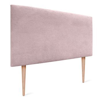 Dhome Cabecero De Pana Liso 105x115 Con Patas Camas 105 - Rosa Palo