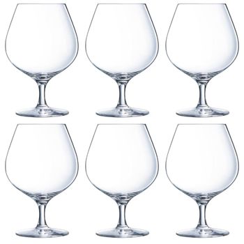 Juego de 6 copas coñac cristal 72 cl