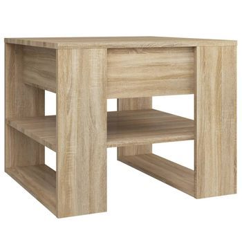 Mesa De Café | Mesa De Centro Madera De Ingeniería Roble Sonoma 55,5x55x45 Cm