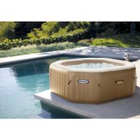 purespa bubble octagonal jacuzzi 4 person integrated pumpcover
