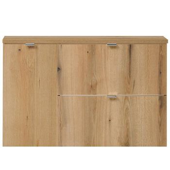 Mueble De Baño Newport Con 2 Cajones Y 1 Puerta 90x60x40 Cm - Efecto Roble [en.casa]
