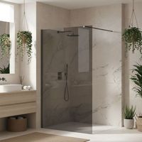 pared de la ducha rea flexi grey titanium 80