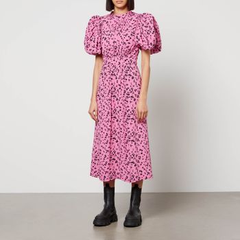 Rotate Birger Christensen Floral-Jacquard Midi Dress - DK 32/UK 4