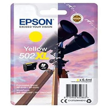 Epson 502XL (T02W44010) Yellow Original High Capacity Ink Cartridge (Binocular)
