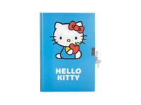 libreta - sherwood hello kitty 240 hojas cierre con candado tapas duras acabado en tela