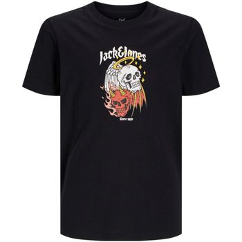 Jack & Jones Camiseta 12263213 JORSEVEN SKULL TEE SS CREW NECK SN JNR BLACK para niño