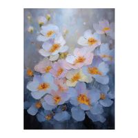 cuadro con flores aluminio-dibond multicolor 30x40 cm