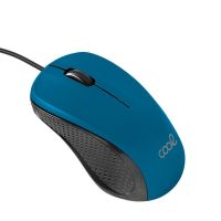 cool wired raton con cable usb azul