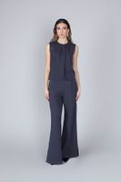 top con pliegues en el escote anthracite