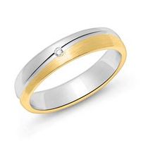 anillo de mujer de plata 925 parcialmente dorado acabado mate