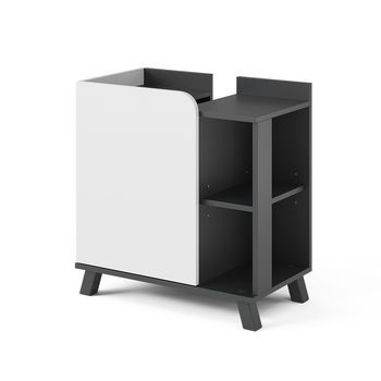 Mueble Bajo Lavabo Karen 60 X 65 Cm Con Puerta Y Compartimentos Abiertos Vicco
