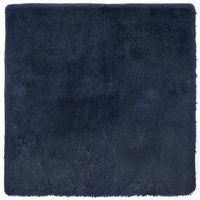 alfombra de pelo largo navarra azul marino 200x200 cm poliester vidaxl