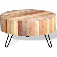 mesa de centro  70 x 38 cm  madera - beige