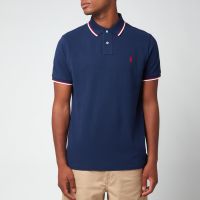 polo ralph lauren cotton-pique tipped polo shirt - s