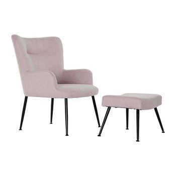 Sillon Set 2 Poliester Metal 70x60x84 45,5x37x35,5