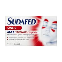 sudafed congestion  headache relief max strength capsules 16s