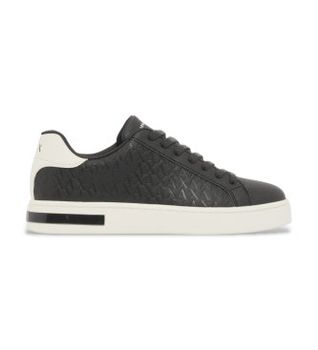 A|X Armani Exchange para hombre. XM000140AF11916M8460 Zapatillas London con textura negro (46), Marrón, Tela, Plano, Ninguno, Casual