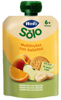 hero solo bolsita multifruta con galleta 6m 100 gr