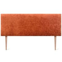 dhome cabecero de lana natural 150x105cm con patas camas 150 - naranja