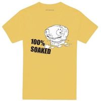 spongebob squarepants camiseta 100 soaked para hombre