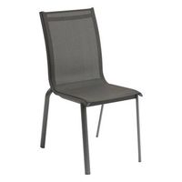 silla de jardin apilable axant antracita y grafito de aluminio tratado con epoxi