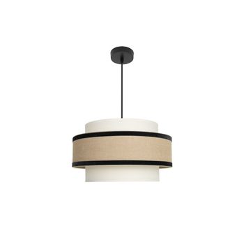 Lámpara de techo colgante Cornalina 1x27 Beis/negro 40d