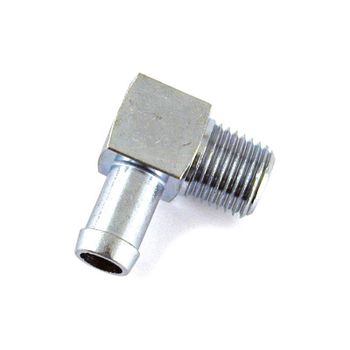Junta de depósito 90° 1/4'' NPT macho 3/8'' cromo