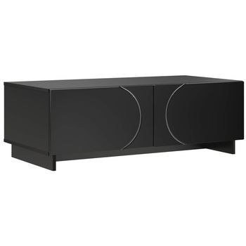 Mesa De Centro Negro 102 X 50,5 X 35 Cm Madera De Ingeniería Vidaxl