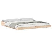 estructura de cama marron 180 x 210 cm madera de pino macizo vidaxl