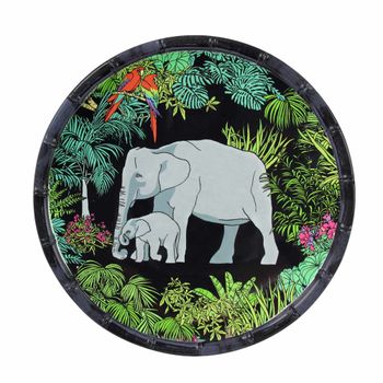 Plato pequeño plano de melamina con diseño de la selva 23 cm