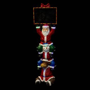 Papá Noel De Resina Led + Amigos 150 Cm 20 Led