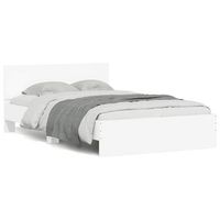 estructura de cama con cabecero blanca 120x190 cm vidaxl