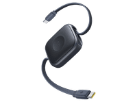 cable usb-c - baseus all-in-one retractil 90 cm tipo c a c universal carga rapida 100w smartwatch 25w negro midnight