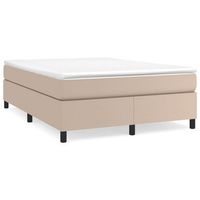 cama tapizada 203x160x35 cm vinilo - marron