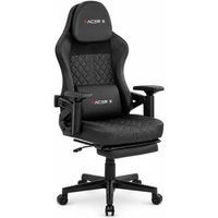 silla gaming racer x t-lovendo ergonomica reclinable con reposapies y cojines lumbar y cervical