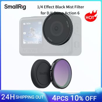 Filtro de Efecto Black Mist SmallRig 1/4 para DJI Osmo Action 6, con Cubierta de Lente de Silicona, Diseño a Presión, Vidrio de Alta Alúmina -6086